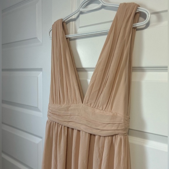 NWT Lulu's Heavenly Blush Maxi Dress Gown - Picture 7 of 11